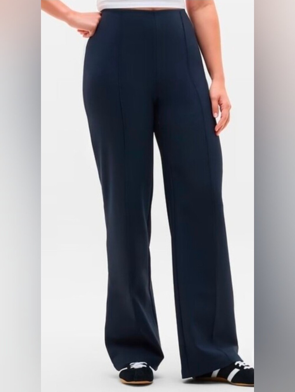 Athleta Navy Wide-Leg Pants